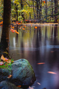 mysterious-atmosphere-at-tranquil-autumn-forest-lake-calm-lake-surface